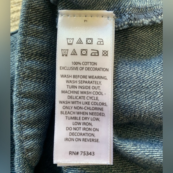 Tahari Dark Blue Denim Overall Dress - 18 months - India Cotton 100% - Picture 10 of 11